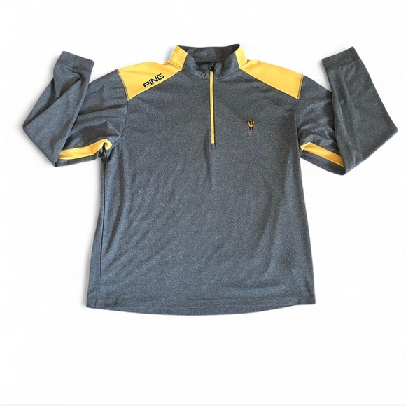 Ping Other - Ping Charcoal and Yellow Arizona State Performance Pullover Men’s XXL